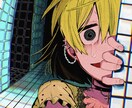 ボカロMVイラストをダークな雰囲気で承ります 彩度の高い色と可愛カッコイイ女の子のイラストが売りです！ イメージ1