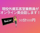 初心者向けのオンライン英会話をします 現役外資系客室乗務員が英会話初心者をサポートします！ イメージ1