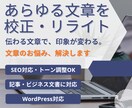 校正・リライト あらゆる用途の文章を丁寧に整えます 伝わる文章で、印象が変わる。目的に合わせて自然に整えます イメージ1