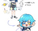 商業利用OK。全身、1ポーズ、2表情描きます 2~3等身のアニメ調のシンプルで可愛いミニキャラです！ イメージ3