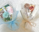 結婚式【コスメブーケ＆おつまみブーケ】作成します 結婚式、披露宴、二次会で使えるお揃いブーケ2点セット♪ イメージ3