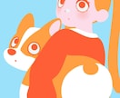 レトロポップで印象的なイラスト制作いたします 主線なし×鮮やかな配色で、アイコン・グッズで個性をだします イメージ7