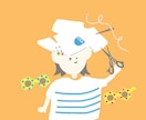 ゆるい乗っけた人たち⌇個性的なアイコン描きます あなたの好きなものを乗っけちゃおう!背景色違い何枚でも無料◎ イメージ9