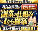 初心者向けあなた専用の仕組み化副業を1から作ります 商品設計・コンテンツ制作・SNS集客導線まで副業を丸ごと構築 イメージ1