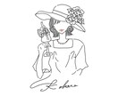 シンプルでおしゃれな線画イラストをお描きします 似顔絵やSNS用アイコンなど媒体や目的に応じます イメージ3