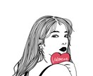 お好きな人物写真からお洒落な線画描きます SNSアイコン、Webサイトの挿絵をお洒落に イメージ2