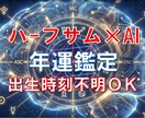 出生時刻不明OK｜年運をAIプロファイルします ハーフサム×AIであなたの運気を5W1Hレベルで解明します イメージ1