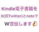 2つのSNSで電子書籍を宣伝します X(旧Twitter)とnoteでW宣伝・鬼拡散します‼️ イメージ1
