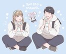 人物のアイコンイラストを作成します 何人いても追加料金なし！ラフ修正無制限！お気軽にどうぞ！ イメージ5