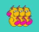 動物や生き物のオリジナルイラスト描きます 個性的で独特でポップなこの子ら イメージ3