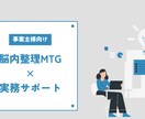 脳内整理から業務サポートまでお付き合いします 事業主様向け　脳内整理MTG×業務サポート　をいたします イメージ1
