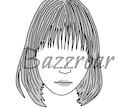 商用◎シンプル白黒アイコンイラスト作成します 追加オプションで色◎SNSやLINEなどにオススメ イメージ1