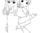 イラスト描きます 女の子の白黒イラスト描きます！ イメージ2