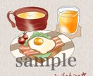 カフェのメニュー風＊食べ物のイラスト描きます メニューなどに使えるスイーツのイラストをお探しの方へ＊ イメージ4