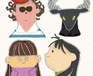 あなたの顔をゆるくキャラクタライズします 一度見たら忘れない！インパクト大なアイコンを制作いたします！ イメージ2