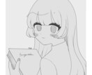 ラフなイラスト描きます 線とベタ塗りだけのシンプルなイラストを描きます イメージ1