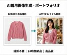 撮影不要!AIモデル着用画像を24H納品します スピード×低コスト!商品1枚から即対応可能 イメージ3