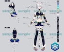Live２D用キャラデザ作成いたします Vtuber、ソーシャルゲーム等のlive２D用イラスト作成 イメージ2