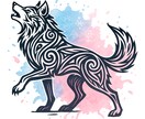 やさしい魔法の1枚心に寄りそう幻想かきます トライバルロゴ、アイコン、イラスト イメージ2