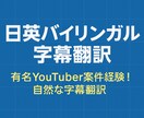 英日・日英の動画翻訳承ります 人気YouTuber担当！自然な日英字幕お任せを！ イメージ1