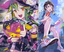 印象的な色彩とリズムで一枚絵／立ち絵など描きます カラフルポップな彩りを。挿絵・動画・配信向け立ち絵など イメージ1