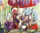 通常頭身キャラ描きます アイコン、立ち絵、キャラデザ、一枚絵 イメージ1