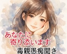 親がしんどい、毒親、愛されたい、辛い思い聞きます 毒親から受けた痛み、悲しみ、悔しさ、愛されたい気持ち受け止め イメージ1