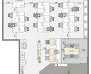 オフィスレイアウト<~150㎡>作成します 作業効率の良い無駄のないレイアウトをご提案いたします イメージ1
