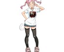 最短納期一週間！かわいいアニメ風イラスト描きます 立ち絵や衣装提案もお任せ！即戦力のアニメ系イラスト イメージ6