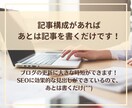 時短！初心者ブロガーの書けない悩みを解決します SEOライターが見出しや構成を格安で10記事分作成します イメージ3