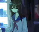 一枚絵、キャラクターイラスト描きます 可愛く、闇のある女の子が得意です イメージ2
