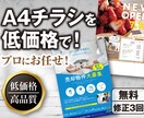 高品質のA4チラシを低価格でお作りします あなたの商品や販売促進をプロがお手伝いします イメージ1