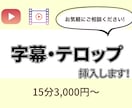 動画にフルテロップ／字幕を挿入します 安心丁寧！迅速な対応をいたします イメージ1