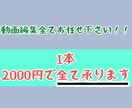 動画編集全て2000円でやります 文字入れ・BGM・カットなどといった編集はお任せ下さい！ イメージ1