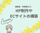 HPやECサイトの構築・運用をサポートします 【農業・林業など向け！完全カスタムのHPを作成】 イメージ1