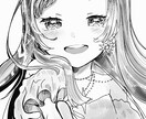 3000円〜モノクロかわいいイラスト描きます モノクロなのにキラキラ？！かわいいイラスト描きます！ イメージ2