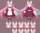 表情差分5種込ゲーム・配信用のドット絵制作ます TRPG自作ゲームアイコン配信スタンプに使える全身ドット絵 イメージ1