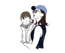 写真からシンプルな似顔絵イラストかきます SNSアイコンやハガキ、結婚式等でご使用頂けます! イメージ5