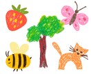 クレヨンで書いたイラストを作成します 子供向けのかわいい手描きのイラストを作成します♪ イメージ1