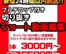 フルテロップ付き切り抜きショート動画を制作します 特急24時間納品！切り抜きおまかせ対応！フル字幕ショート編集 イメージ1