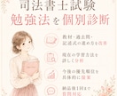 司法書士試験の勉強法を個別診断します 教材・過去問・記述式の進め方を具体的に改善します イメージ2