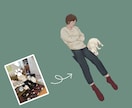 ペットの写真をゆるいイラストにします LINEスタンプやアイコン・スマホ壁紙などにうちのこを♡ イメージ3
