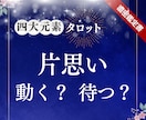 片思い占い：四大元素タロットで本音と進展を占います 動くべき？待つべき？ 【火水風地】のバランスで見る恋の処方箋 イメージ1