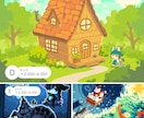 ふわりからしっとりまでデフォルメ風景を描きます デフォルメキャラと合わせやすい風景イラスト！ イメージ5