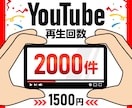 Youtube再生回数2000回〜増やします 再生回数を改善！再生時間、収益化に役立ちます！ イメージ1