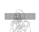韓国風オシャレ◎線画アイコン描きます 淡い雰囲気でゆるっとオシャレ！ イメージ2