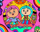 ポップでファンキーな絵になります 好きになっていただきたいファンキーな個性達 イメージ2