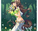 背景付きキャラクターイラストを制作致します 幅広く使用出来るキャラクターイラストを作成します。 イメージ2