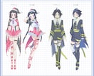 世界観のあるオリジナルキャラや立ち絵を描きます 配色やモチーフまで丁寧に制作します イメージ2