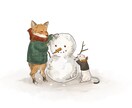 絵本の一場面のようなイラスト作成します 絵本のようなかわいいデザイン☆アイコンやヘッダー、挿絵にも♪ イメージ6